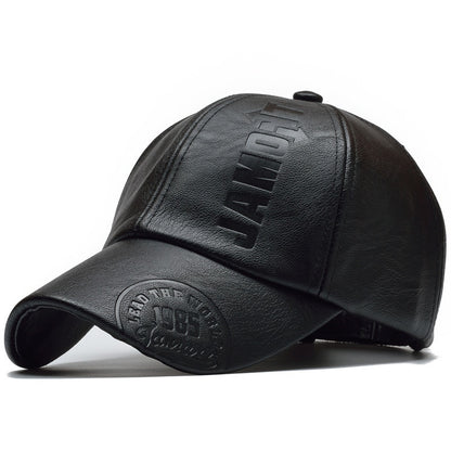 casquette cuir noir homme luxe