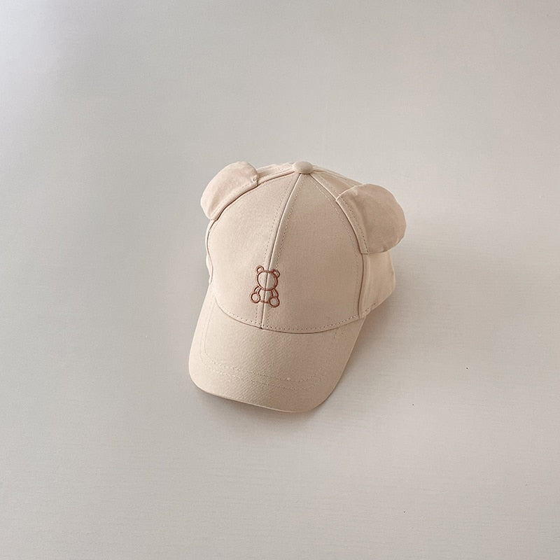 casquette enfant ours beige